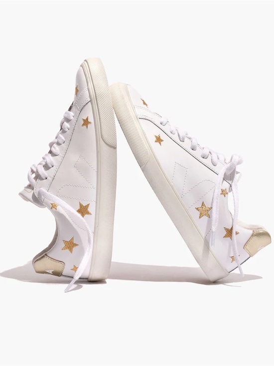 Madewell Shoes - MADEWELL X VEJA Esplar Low Sneakers Embroidered Stars White w Gold Stars Size 6